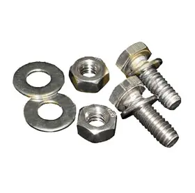 046-00bat-bk1002 Ksol Power Stainless Steel Battery Bolt Kit - 0.25 Inch X 1.00 Flat And Split Washer
