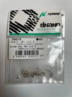 M1x3.5 Kyosho Dn019 Dnano Dno19 Silver Screw Set 20pcs - New/sealed M1x3.5 Kyosho Dn019 Dnano Dno19 Silver Screw Set 20pcs - New/sealed