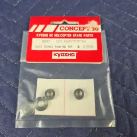 H3241 Kyosho Vintage Rc Helicopter Concept 5x10 Thrust Bearing Set Partial New