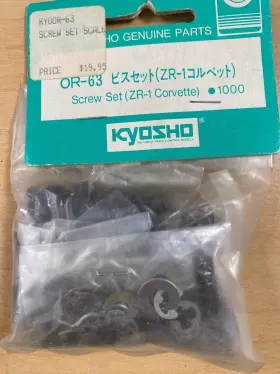 Or-63 Kyosho Vintage Screw Set Zr-1 Corvette Scale