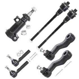 Lcwrgs 156251 7pcs Front Tie Rods Ends Pitman Arms 4-groove Idler Arm Compatible W