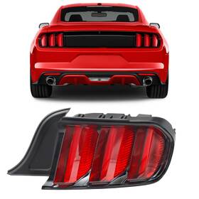 Leavan Lq-ym-052 Led Tail Light Compatible With 2015-2020 Ford Mustang Full Red Lens Right
