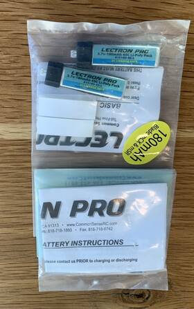 Lectron 1s180-45-l Brand New Pro 3.7 Volt 180mah 45c Lipo Battery 4 Pieces