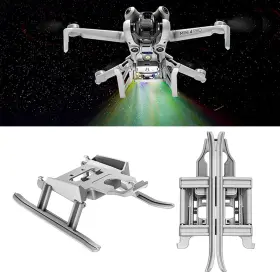Lcaedj2913 Lichifit Foldable Landing Gear With Flash Led Lights For Dji Mini4 Pro Silver
