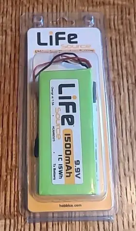 Life 708066465251 Source Lithium Iron Phosphate Battery 9.9v 1500mah