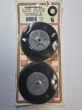 Wh35-5735 Lite Flite Wheels Wh35-5535 Dave Brown Products 3 1/2 Inch Rc Airplane Rare Vintage