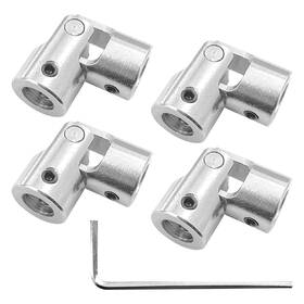 Ljzp Wxlzq01 4 Pcs 8mm To Universal Joint Shaft Coupling Rotatable Metal Shaf Coupling