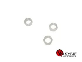 5057 Losi Rc Threaded Shock Ride Height Adjustment Nuts Plastic White 3