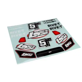 Losb8220 Losi 605482063569 Grill Lights And Logo Sticker Sheet 5ive-t Car/truck Bodies Wings De
