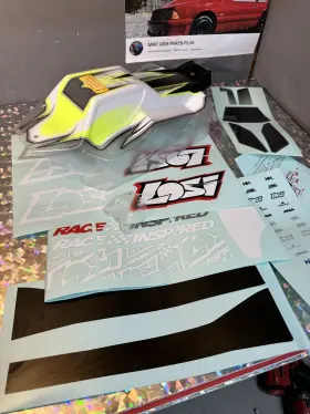 Los-1248 Losi 8ight Xe Body 8xe Rtr Eight Buggy Shell Cover 1/8 Clear Graphics 1248