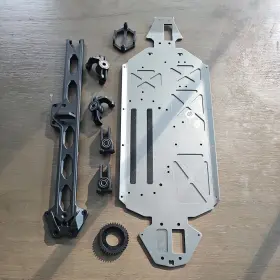 Los231056 Losi Tenacity Pro - Chassis Plate Carriers Center Brace Diff Gear Esc Mount