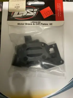 Losa4462 Losi Motor Brace And Diff Plate 8e 8ight E