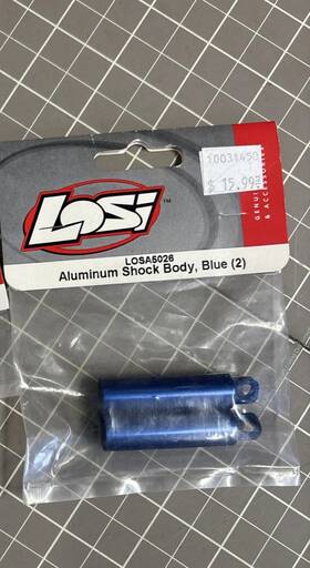 Losi Losa5026 Team Aluminum Shock Body Blue 2