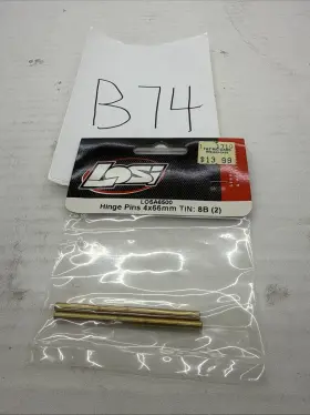 Losa6500 Losi Vintage Team 6500 Hinge Pins 4x66mm Tin Titanium 8b 2 A-6500 Nip