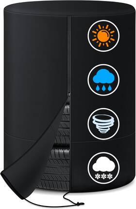 M Comnova Outdoors Tc-sgt-28-blk Storage Cover - 600d Tire For Trucks Suv Camper Rv
