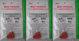 7932 Maxx Products Lot Of 3 Mpi 2 Esc Battery Module Red Rc R/c Plane Airplane