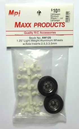 Aw125 Maxx Products 1-1/4 Inch Light Weight Aluminum Wheels Package Of 2 Part #