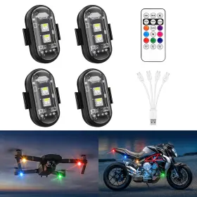 Mic-10-0914 Mictuning 4-20 Pods Wireless Led Strobe Lights Remote Control 8 Colors Anti-collision Lamp
