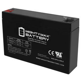 Mighty Max Battery Max3424876 Ride On Replacement 6v 7ah For Kids 1 Pack Black