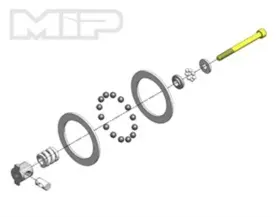 Mip17095 Mip - Moores Ideal Products Super Diff Carbide Rebuild Kit All Team Associated 1/10