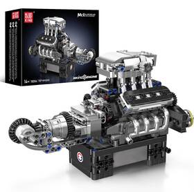 Mould King Mk10206 V8 Engine Building Blocks Sets Model Kit That Run Buil