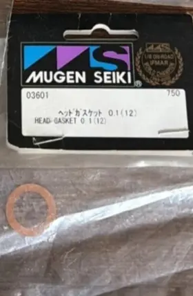 03601 Mugen Seiki Head Gasket 0.1 12 Vintage Nos Rc Nitro Engine Part