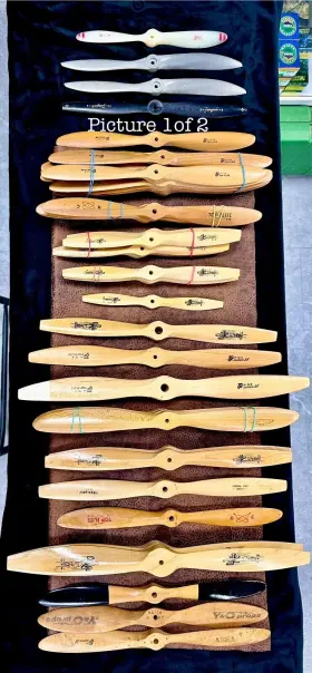 Mult1p13-53 Multiple Brands Lot Of Rc Plane Propellers 49 Wood 4 Synthetic