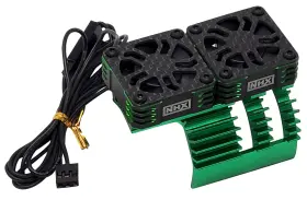 Nhx8002gr Nhx Rc 1/8 Twin Cyclone Alum Hv Cooling Fans Wcover 28000rpm Motor Heatsink Gren