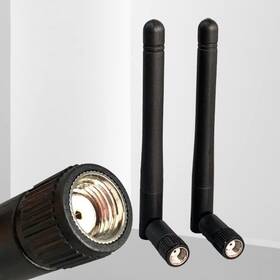 Nipeal Zrw-3096-sbn 2-pack Dual Band Wifi 2.4ghz 5ghz 5.8ghz 3dbi Mimo Rp-sma Male Black