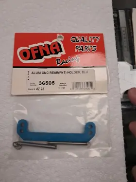 36505 Ofna Racing Alum. Cnc Rear Fnt Holder Blue #36505