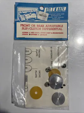 12866 Parma 12865 Vintage Rc Front Rr Adjust Slip/clutch Differential Optima/javelin