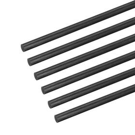 Peroup 745065781265 6pcs Carbon Fiber Rod 6mm X 100mm For Rc Plane Diy Quadcopter Arm