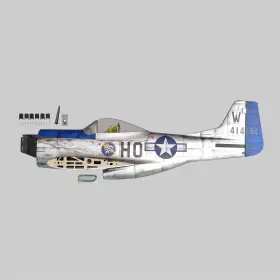 Pmma020502 Phoenix Model Fuselage P-51d Mustang 50-60cc
