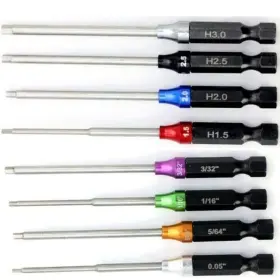 Pht005 Power Hobbies Powerhobby Standard Metric Rc Hex Driver 1/4 Inch Tool Tip Set Combo