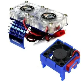 Ph-3000-blue Powerhobby Motor Cooling Fan/heatsink Dual Twin Fan Velineon Vxl-3s Esc