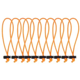 Ct-1002 Powrig 6 Inch Bungee Cords Adjustable Cable Ties Management Reusable -orange 10-p