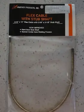 P7920511 Prather Products Inc Flex Shaft Rc Boat 3/16 Inch X 12 . 3-1/8 Stub