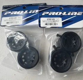 2797-03 Pro-line Racing Keystone 1.55 Inch Black Plastic Internal Bead-loc Wheels #2797-03 Set Of 4
