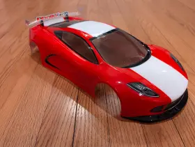 Pfm-10 Protoform Rare 190mm 1/10 Touring Car Body Custom Painted Red White