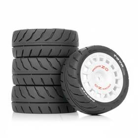 Pyfore W217 4pcs 1/10 Rc Rally Tires And Rims 68x28mm 12mm Hex Wheel Set Fits For Traxxas