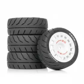 W217 Pyfore 4pcs 1/10 Rc Rally Tires And Rims 68x28mm 12mm Hex Wheel Set Fits For Traxxas