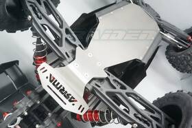 Raidenracing 15282687285 Stainless Steel Chassis Protector Guard Armor Rear Skid Plate Set Fits 1/8 Kr