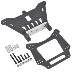 7700172 Rcaidong Carbon Front And Rear Shock Tower Mounts For Traxxas Slash 2wd Rustler Vxl Xl-5