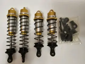 6506 Rcawd Front And Rear Oil Shock Absorber Gold 111 / 136mm - 4 Pcs. Open Package
