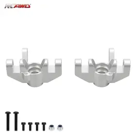 Los234013 Rcawd Alloy Steering Spindle Set Silver For 1-10 Losi Hammer Rey Rock Upgrade Part