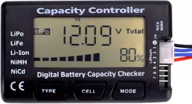 Lt-us-cm7 Rcpow Rc Cellmeter 7 Digital Battery Capacity Checker Controller Tester Black