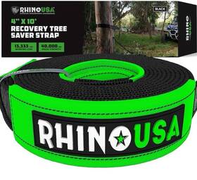 Rhino Usa Rg-ts4x10-grn Tree Saver Tow Strap 4 Inch X 10ft - 40 320lb Break Strength Emergen