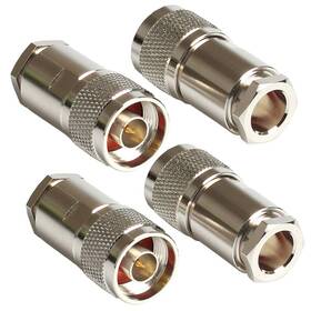 Riotaxy N-jlmr400-1 N Connectors Male Connector For Lmr400 Cable Belden 9913 Rg8 Nickel Mac
