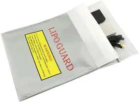 Lsbfgtrb-l-1 Rlecs Rc Lipo Safe Bag Fireproof Guard Silver Lithium Charging High Tem