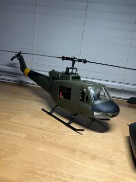 Rsh0003p Rotorscale Uh-1a Huey Medic Green 450 Size Helicopter
